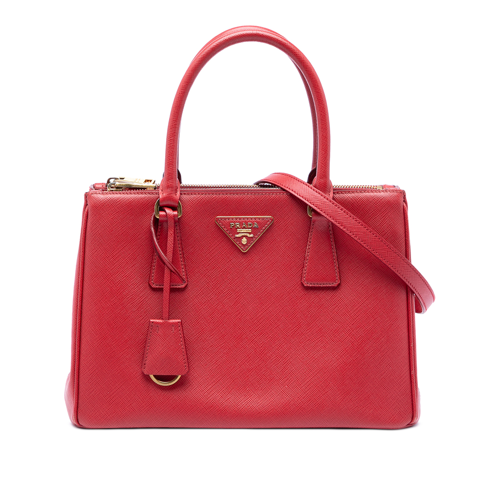 Pre-Loved Prada Medium Saffiano Galleria Double Zip Satchel